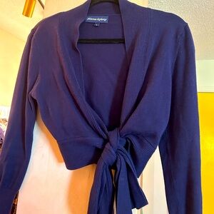 Princess Highway Navy wrap sweater